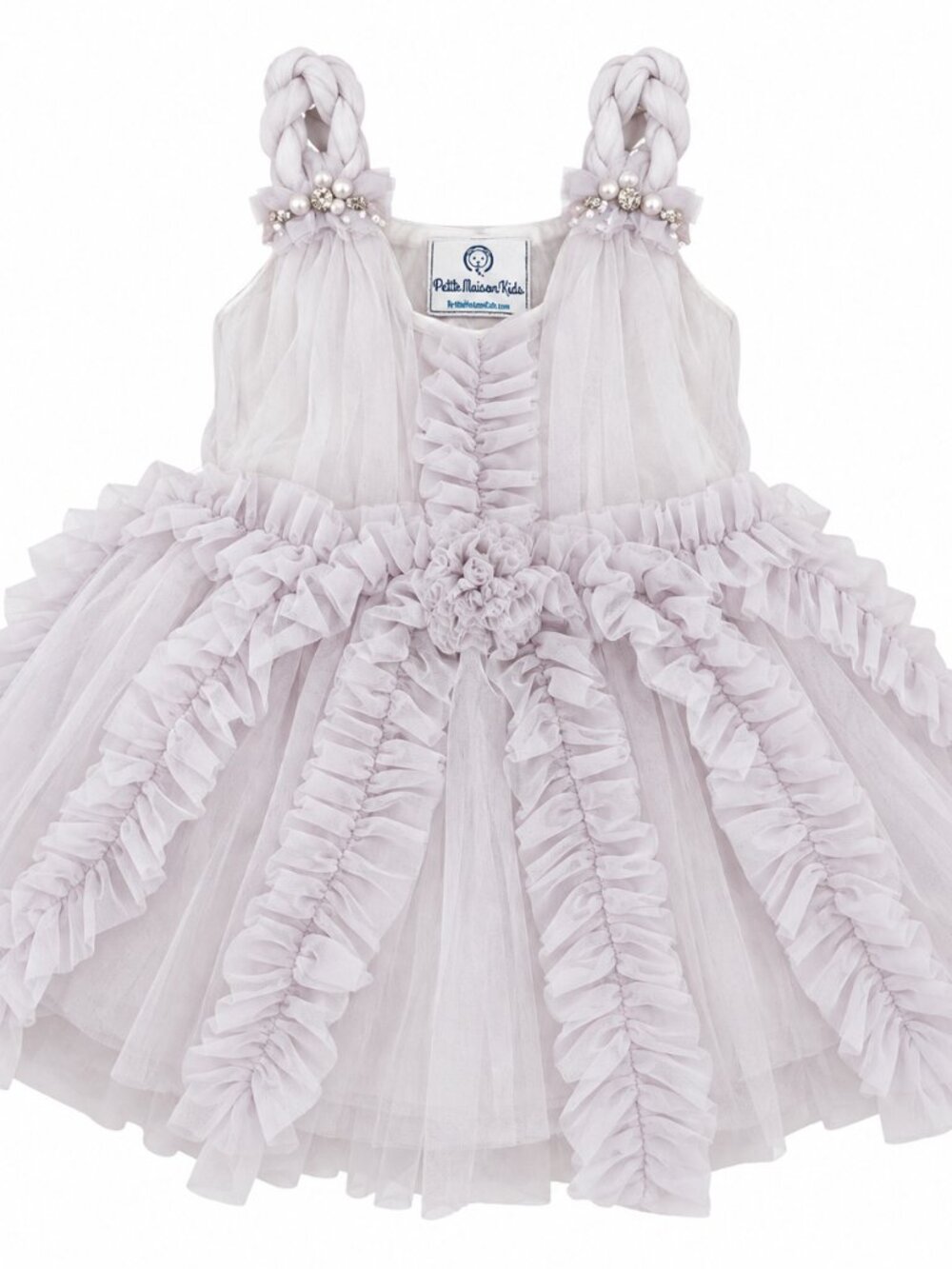 Petite Maison Kids Girls Ruffle Tulle Princess Dress Lavender 3Y
